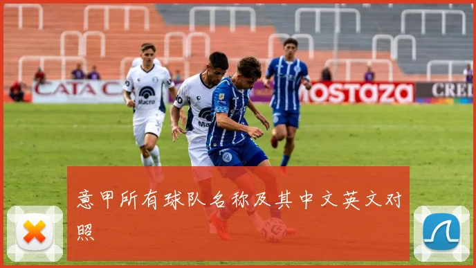 意甲所有球队名称及其中文英文对照